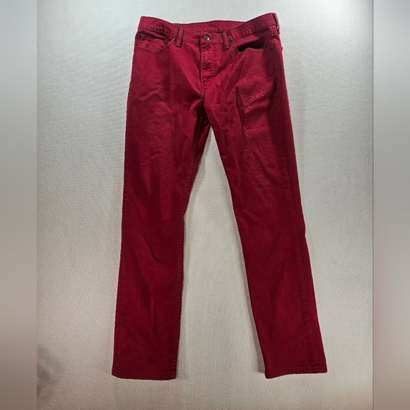 Levi’s 511 Slim 36x34 Red Stretch Jeans - Picture 4 of 7